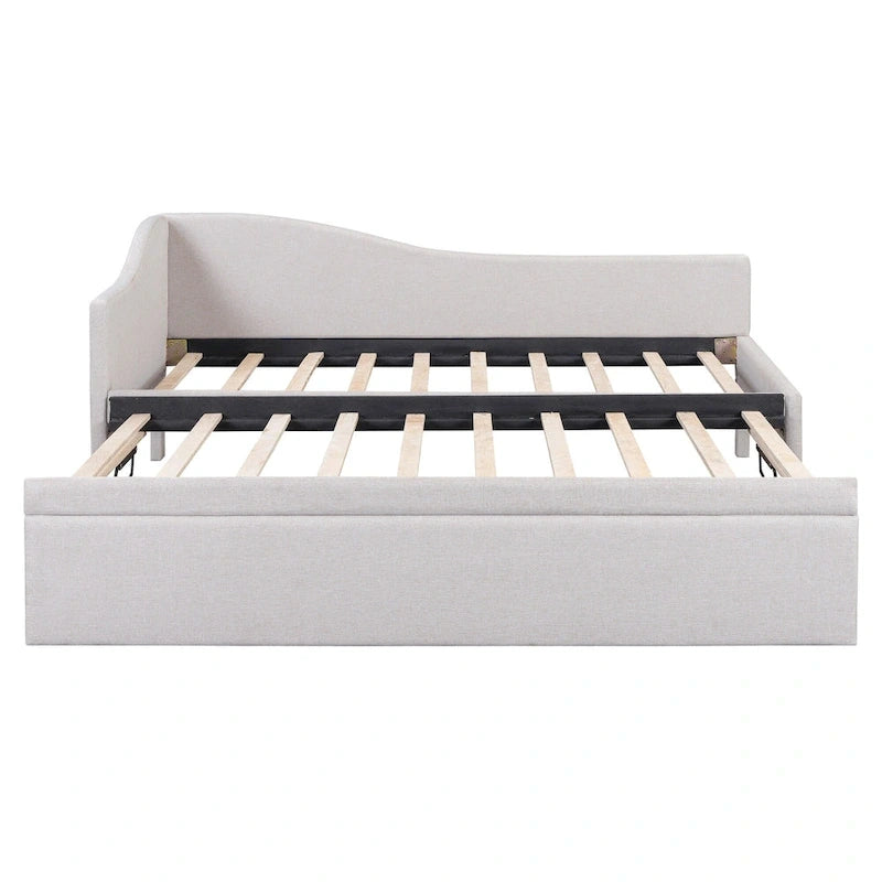 Twin L-Shaped Daybed with Pop-Up Trundle