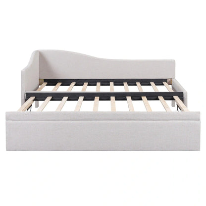 Twin L-Shaped Daybed with Pop-Up Trundle