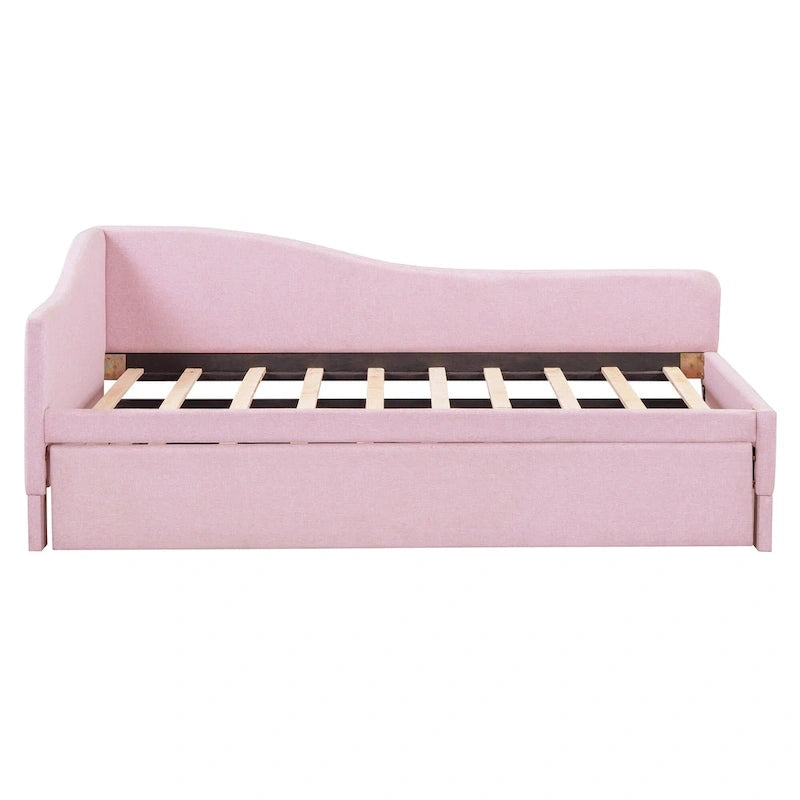 Twin L-Shaped Daybed with Pop-Up Trundle