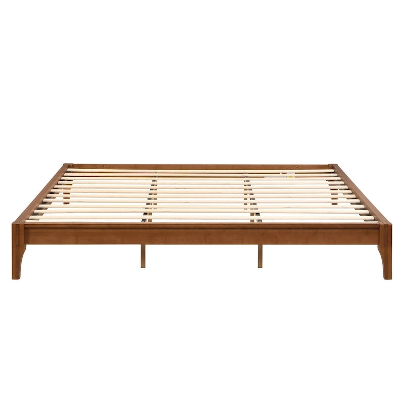 Solid Dry Bamboo Wood Platform Bed Frame by Harper&amp;Bright Designs