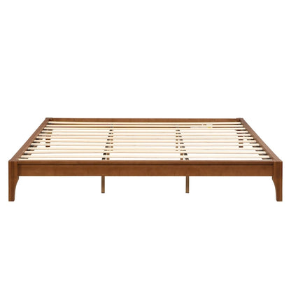Solid Dry Bamboo Wood Platform Bed Frame by Harper&amp;Bright Designs