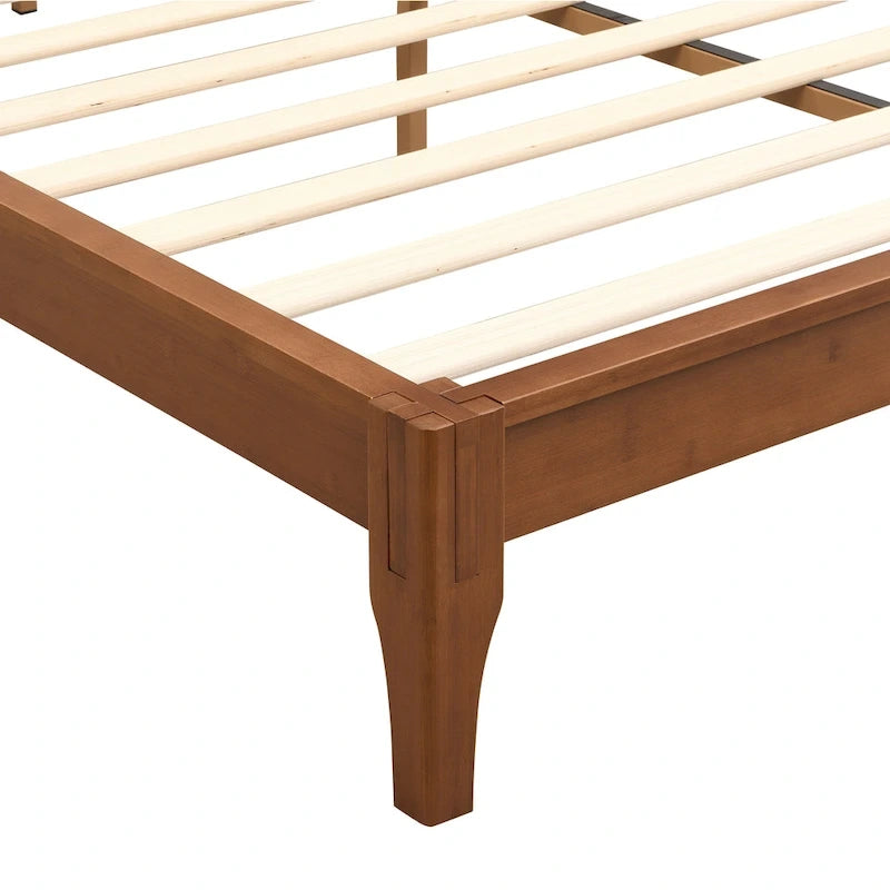 Solid Dry Bamboo Wood Platform Bed Frame by Harper&amp;Bright Designs