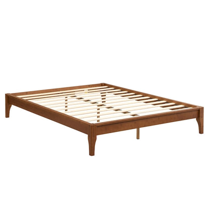 Solid Dry Bamboo Wood Platform Bed Frame by Harper&amp;Bright Designs