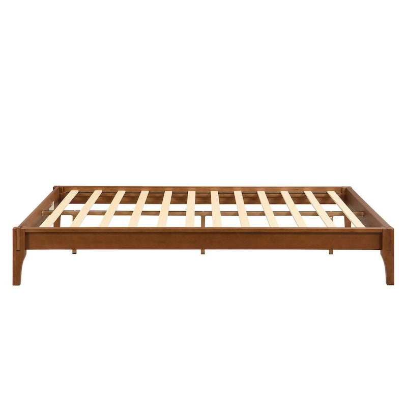 Solid Dry Bamboo Wood Platform Bed Frame by Harper&amp;Bright Designs