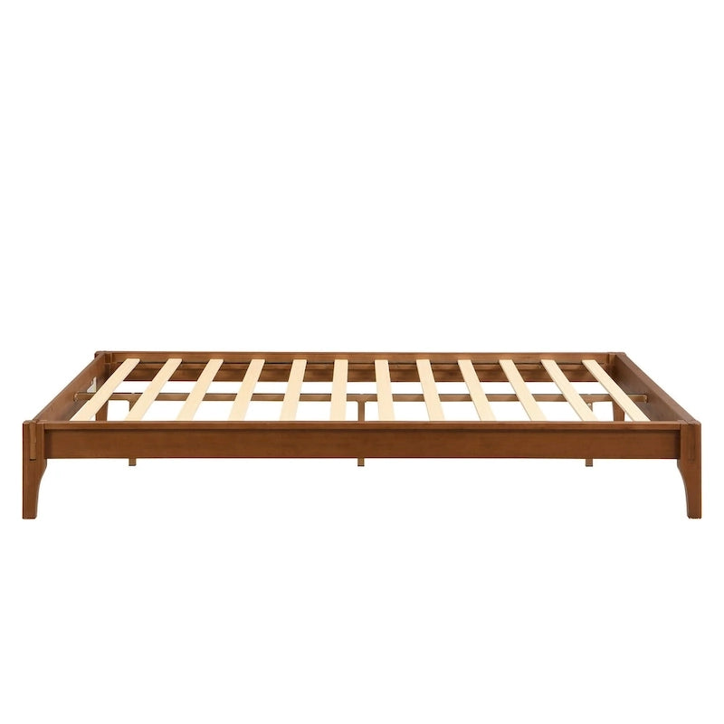 Solid Dry Bamboo Wood Platform Bed Frame by Harper&amp;Bright Designs