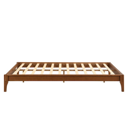 Solid Dry Bamboo Wood Platform Bed Frame by Harper&amp;Bright Designs