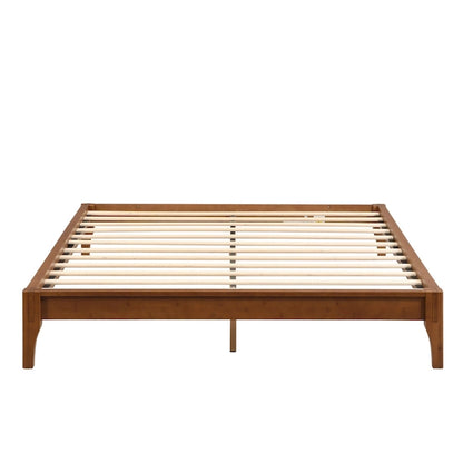 Solid Dry Bamboo Wood Platform Bed Frame by Harper&amp;Bright Designs