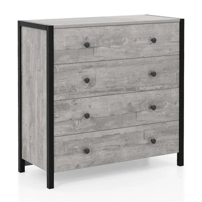Costway 4-Drawer Dresser Modern Chest of Drawers Wooden Storage