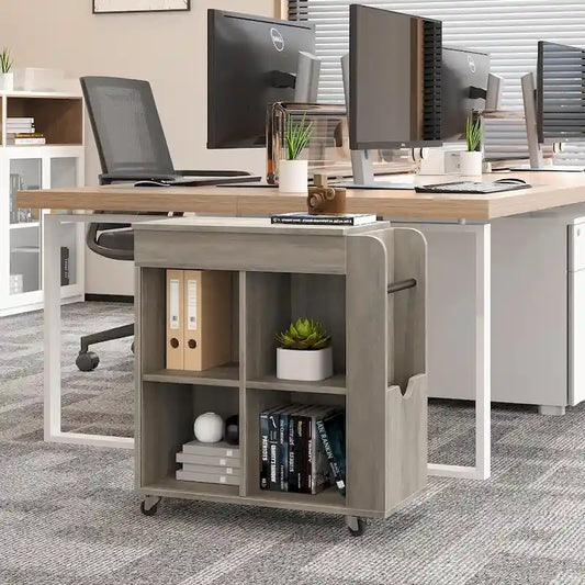 Side Table with Storage - 3 Tier Storage Shelf, Ideal for Small Spaces