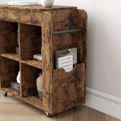 Side Table with Storage - 3 Tier Storage Shelf, Ideal for Small Spaces