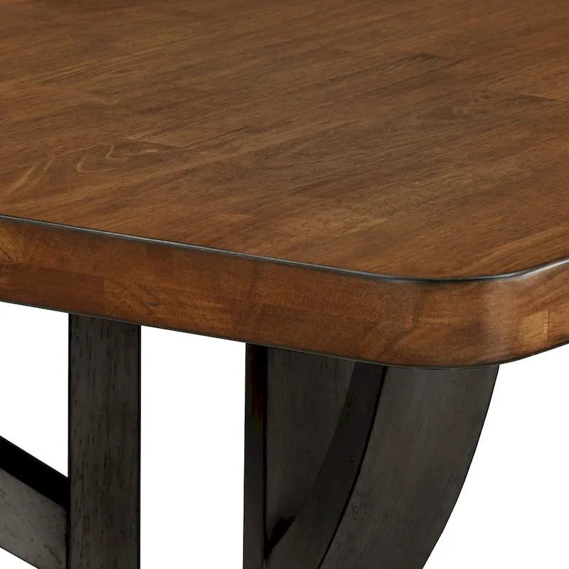 Eleanor 78-inch Oak Top Dining Table with Interlocking Base by iNSPIRE Q Classic