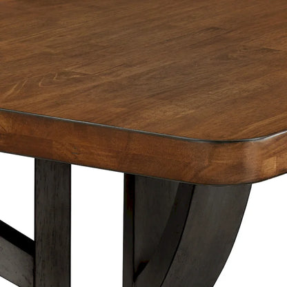 Eleanor 78-inch Oak Top Dining Table with Interlocking Base by iNSPIRE Q Classic