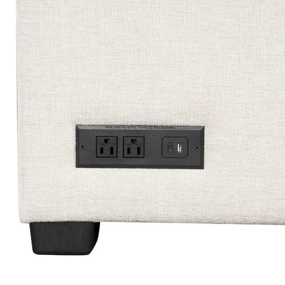 108.6 Chenille U-Shaped Sectional Sofa Bed with USB Ports, Storage Chair, and 3 Back Pillows