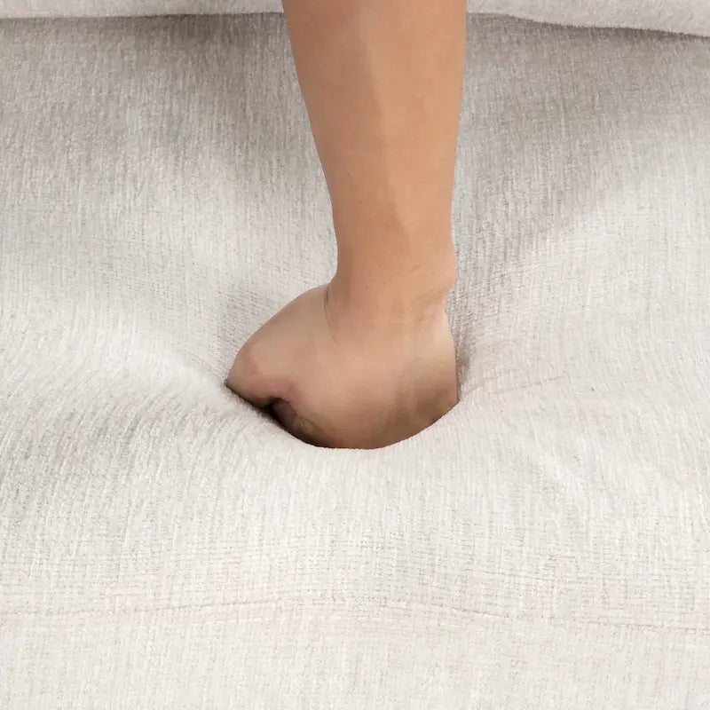 108.6 Chenille U-Shaped Sectional Sofa Bed with USB Ports, Storage Chair, and 3 Back Pillows