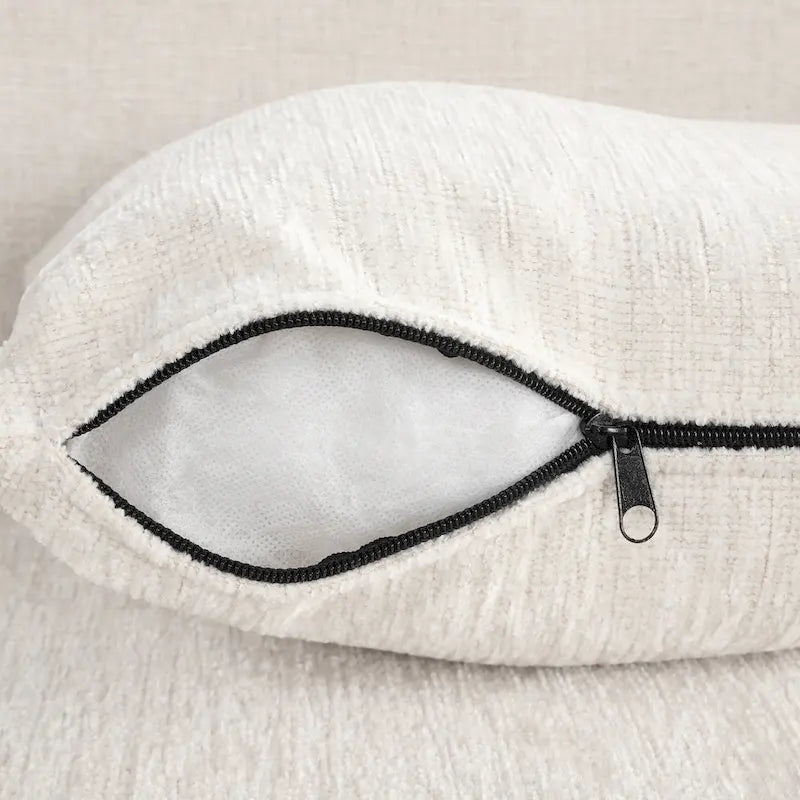 108.6 Chenille U-Shaped Sectional Sofa Bed with USB Ports, Storage Chair, and 3 Back Pillows