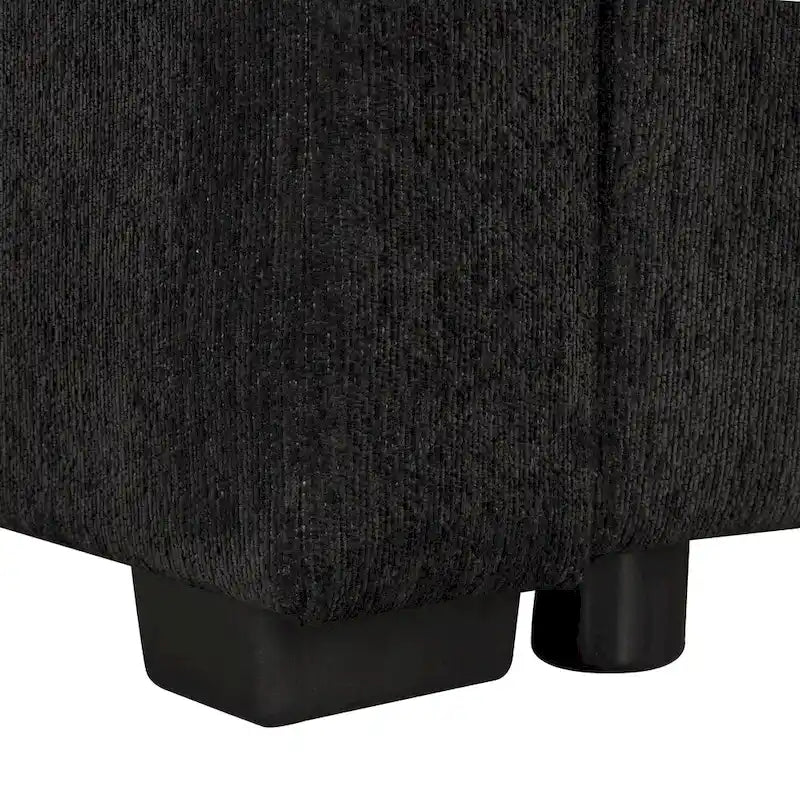 108.6 Chenille U-Shaped Sectional Sofa Bed with USB Ports, Storage Chair, and 3 Back Pillows