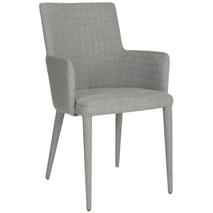SAFAVIEH Elois Mid-Century Dining Modern White Arm Chair - 23.6 W x 21.6 L x 35.5 H - 24Wx22Dx36H