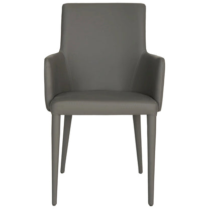 SAFAVIEH Elois Mid-Century Dining Modern White Arm Chair - 23.6 W x 21.6 L x 35.5 H - 24Wx22Dx36H