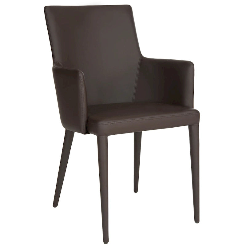 SAFAVIEH Elois Mid-Century Dining Modern White Arm Chair - 23.6 W x 21.6 L x 35.5 H - 24Wx22Dx36H