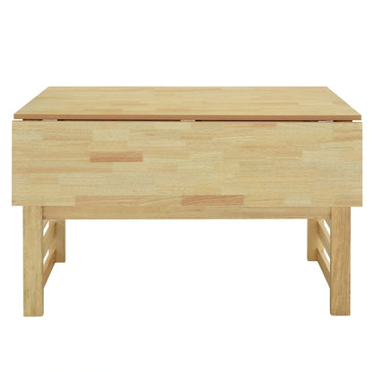 Wood Dining Table Set for 4, Extendable Square Kitchen Table Set with Two Drop Leaves, Storage Shelf and 4 Upholstered Chairs