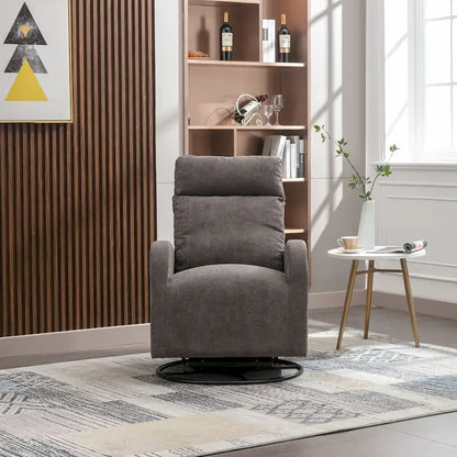 Modern Upholstered Swivel Glider Rocking Chair for Nursery