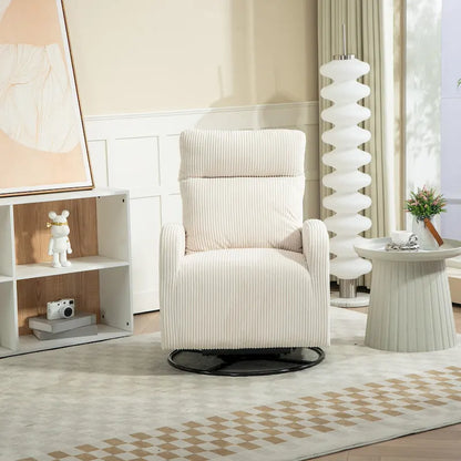 Modern Upholstered Swivel Glider Rocking Chair for Nursery