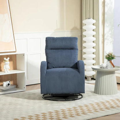 Modern Upholstered Swivel Glider Rocking Chair for Nursery