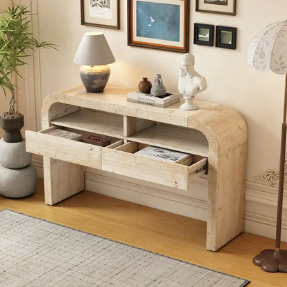 Console Table Entryway Table, Natural Wood Wash