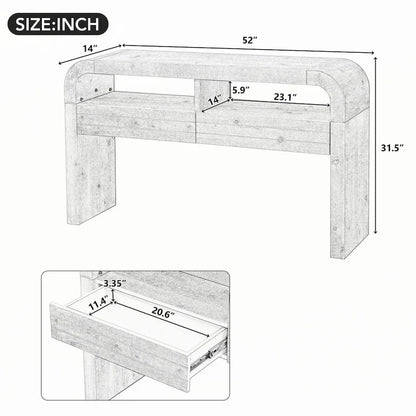 Console Table Entryway Table, Natural Wood Wash