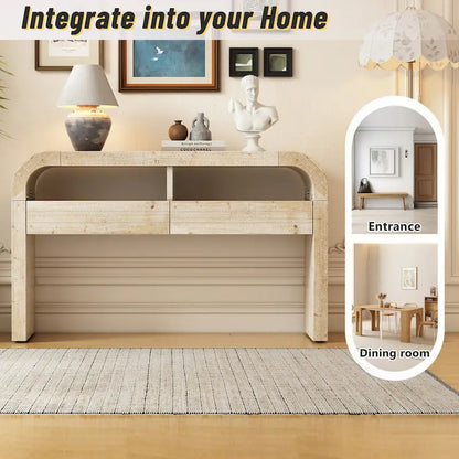 Console Table Entryway Table, Natural Wood Wash