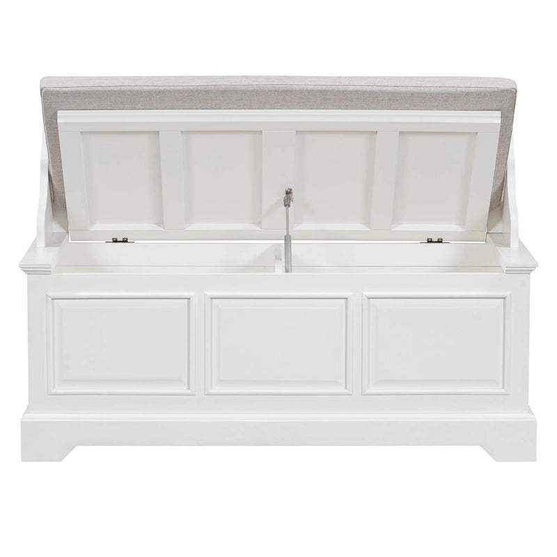 Retro Shoe Storage Bench with Safe Soft-Close Devices &amp; Cushion