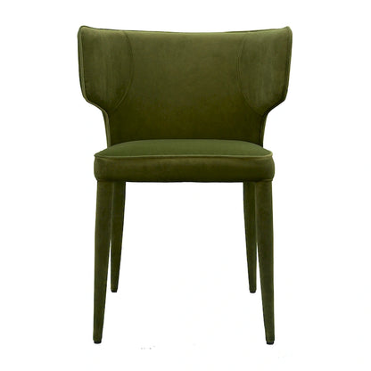 Extended Wingback Modern Leather Dining Chair