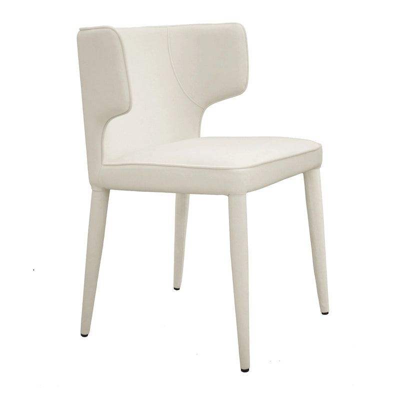 Extended Wingback Modern Leather Dining Chair