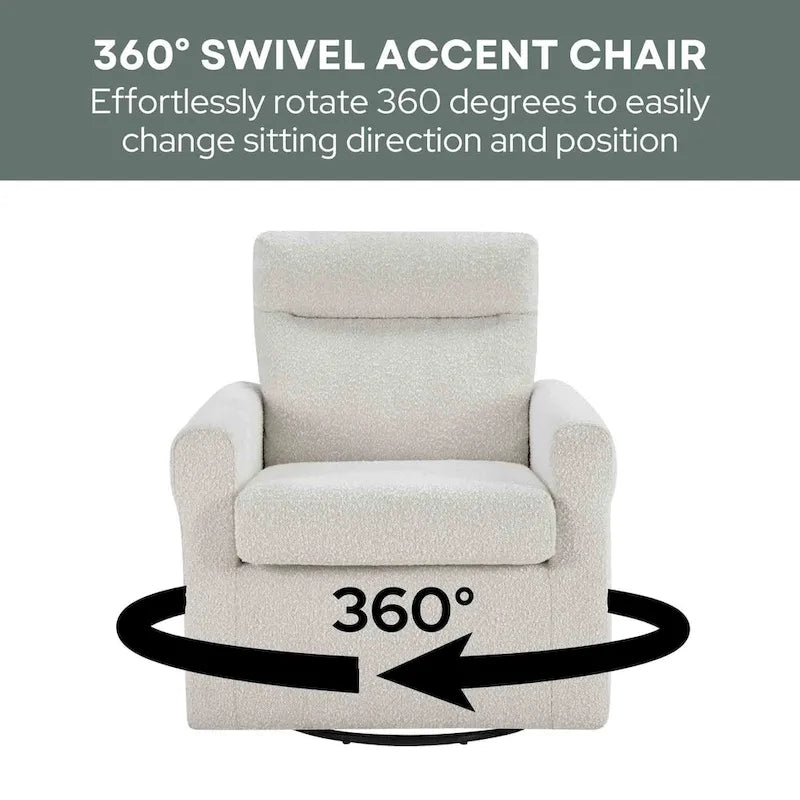 Convenience Concepts Take a Seat Olivia Swivel Accent Armchair