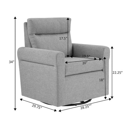 Convenience Concepts Take a Seat Olivia Swivel Accent Armchair