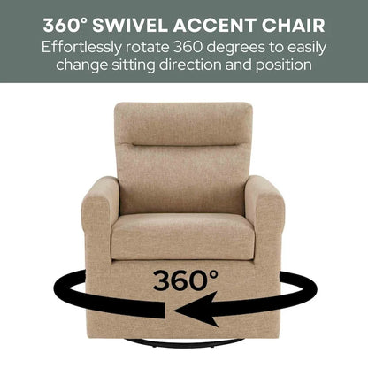 Convenience Concepts Take a Seat Olivia Swivel Accent Armchair