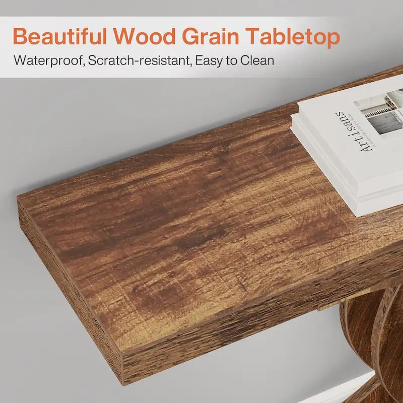 Console Tables for Entryway, Farmhouse 39 Wooden Sofa Table