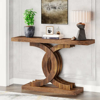 Console Tables for Entryway, Farmhouse 39 Wooden Sofa Table
