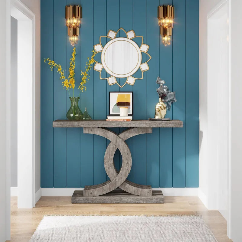 Console Tables for Entryway, Farmhouse 39 Wooden Sofa Table