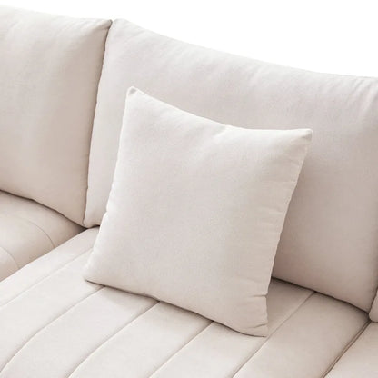 L-Shaped Modular Sectional Sofa, Upholstered Deep Seat Cloud Couch