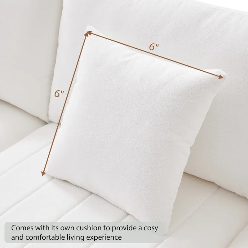 L-Shaped Modular Sectional Sofa, Upholstered Deep Seat Cloud Couch