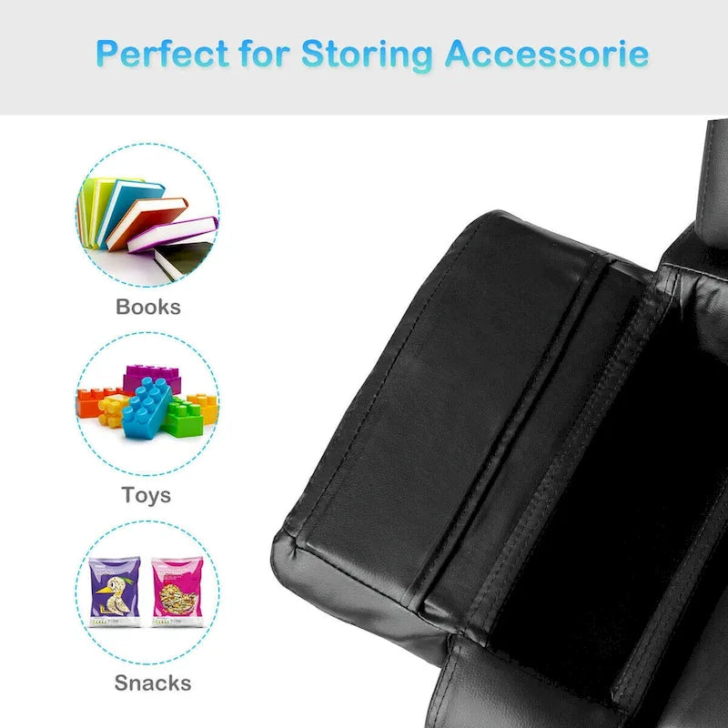 Gymax Deluxe Padded Kids Sofa Armchair Recliner Headrest Children w/ - See Details