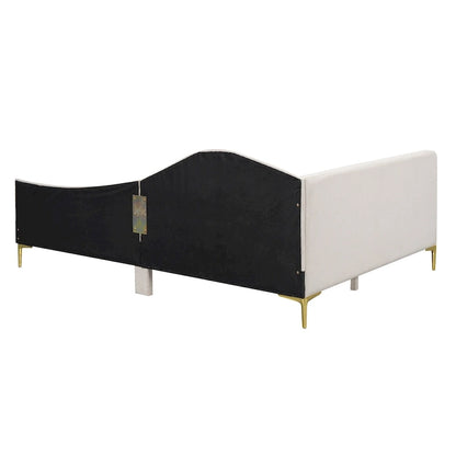 Modern Upholstered Daybed with Armrest and Headrest