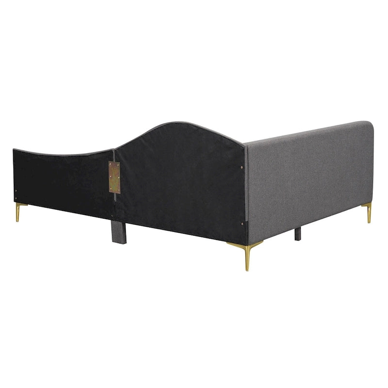Modern Upholstered Daybed with Armrest and Headrest
