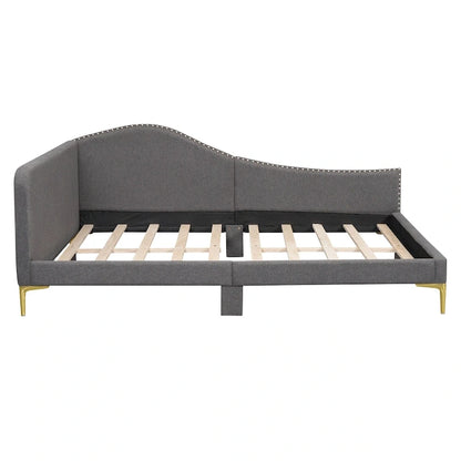 Modern Upholstered Daybed with Armrest and Headrest