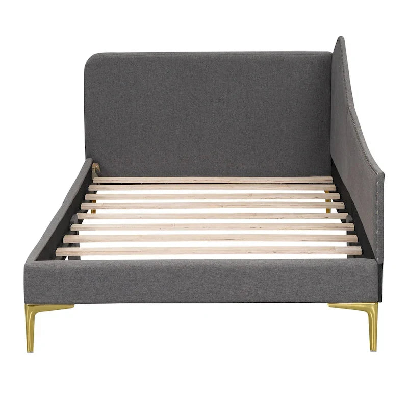 Modern Upholstered Daybed with Armrest and Headrest
