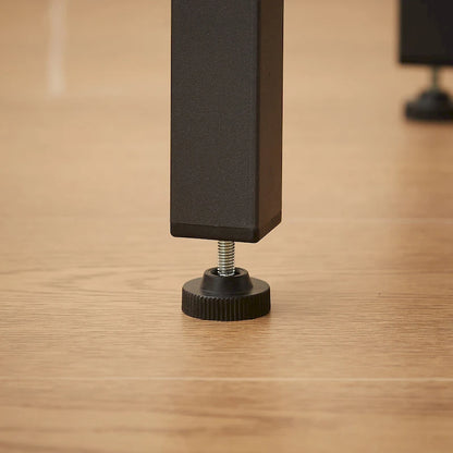 Rustic 4-Piece Dining Set with Rectangular Table &amp; 3 PU Leather Bar Chairs