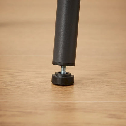 Rustic 4-Piece Dining Set with Rectangular Table &amp; 3 PU Leather Bar Chairs