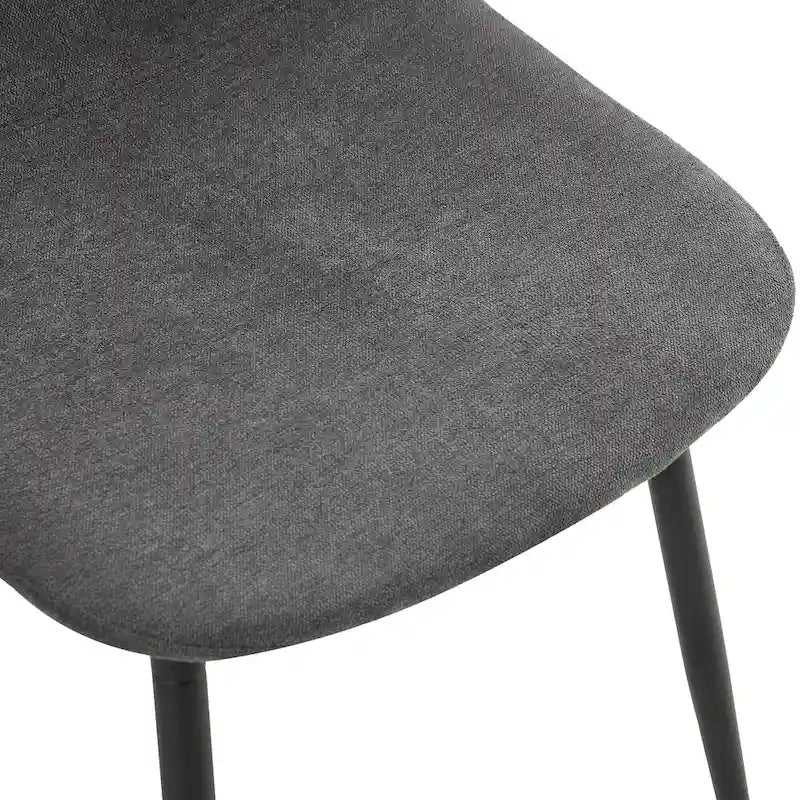 Modern Dining Set with Rectangular Table &amp; Round Corner Chairs