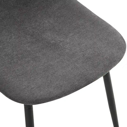 Modern Dining Set with Rectangular Table &amp; Round Corner Chairs